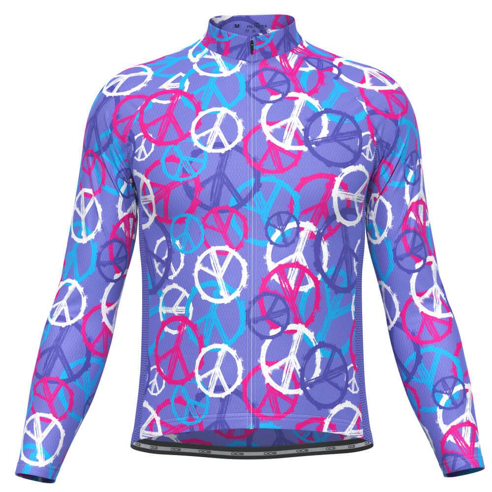 Men's Purple Peace Long Sleeve Cycling Jersey-OCG Originals-Online Cycling Gear Australia