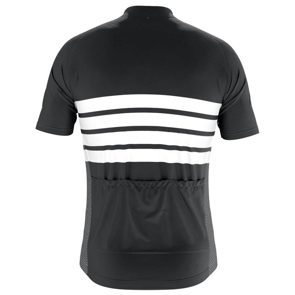Men's Retro Four Stripe Men's Black Cycling Jersey-Online Cycling Gear Australia-Online Cycling Gear Australia
