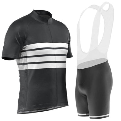 Men's Retro Four Stripe Men's Black Cycling Kit-Online Cycling Gear Australia-Online Cycling Gear Australia