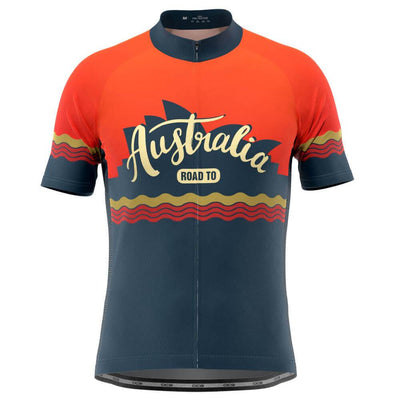 Men's Road to Australia Short Sleeve Cycling Jersey-OCG Originals-Online Cycling Gear Australia