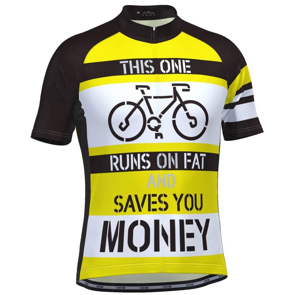 Men's Runs on Fat Short Sleeve Cycling Jersey-Online Cycling Gear Australia-Online Cycling Gear Australia