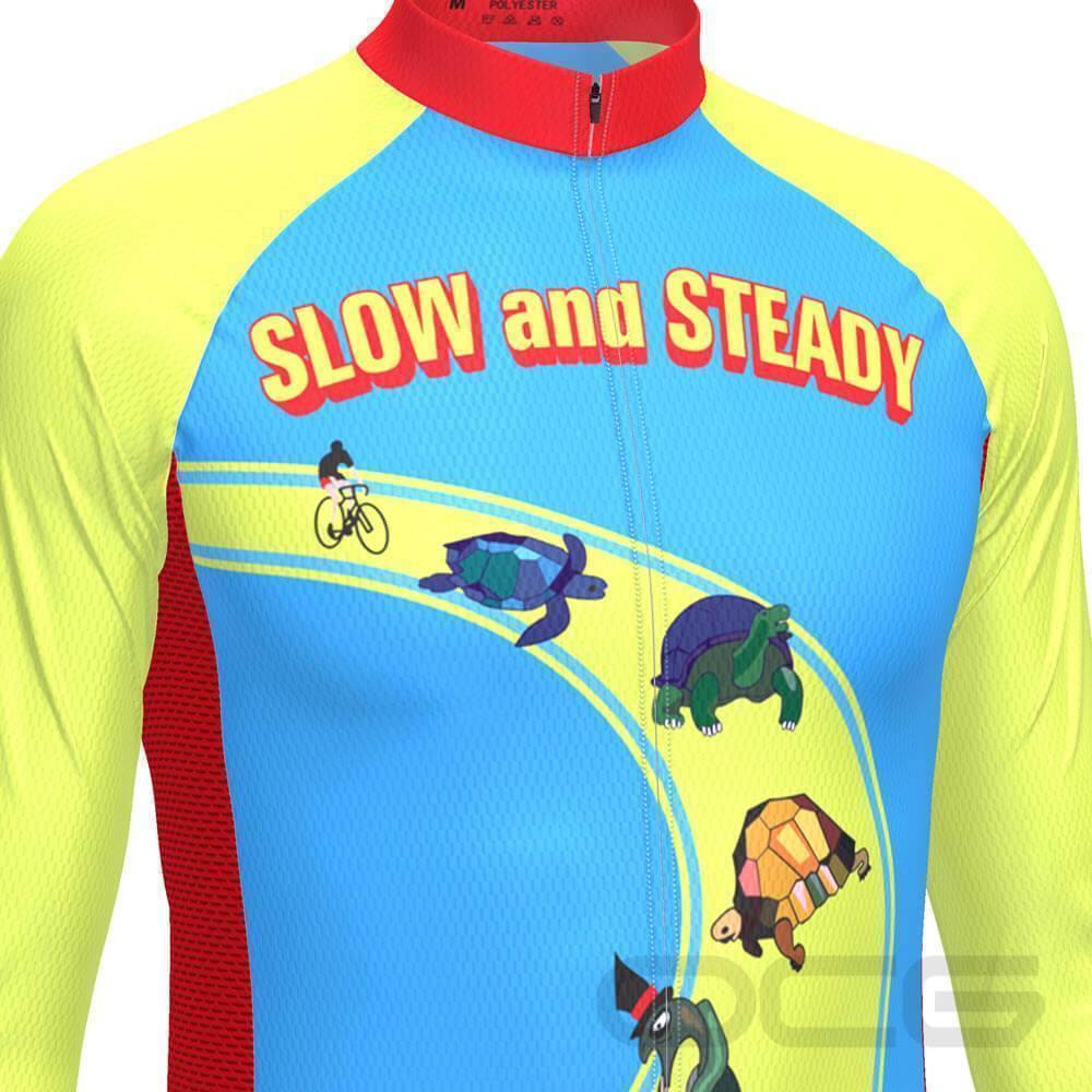 Men's Slow and Steady Long Sleeve Cycling Jersey-Online Cycling Gear Australia-Online Cycling Gear Australia
