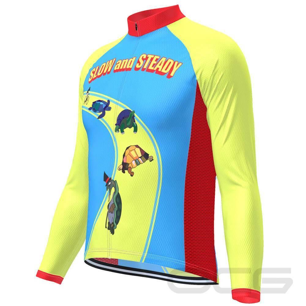 Men's Slow and Steady Long Sleeve Cycling Jersey-Online Cycling Gear Australia-Online Cycling Gear Australia