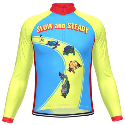 Men's Slow and Steady Long Sleeve Cycling Jersey-Online Cycling Gear Australia-Online Cycling Gear Australia