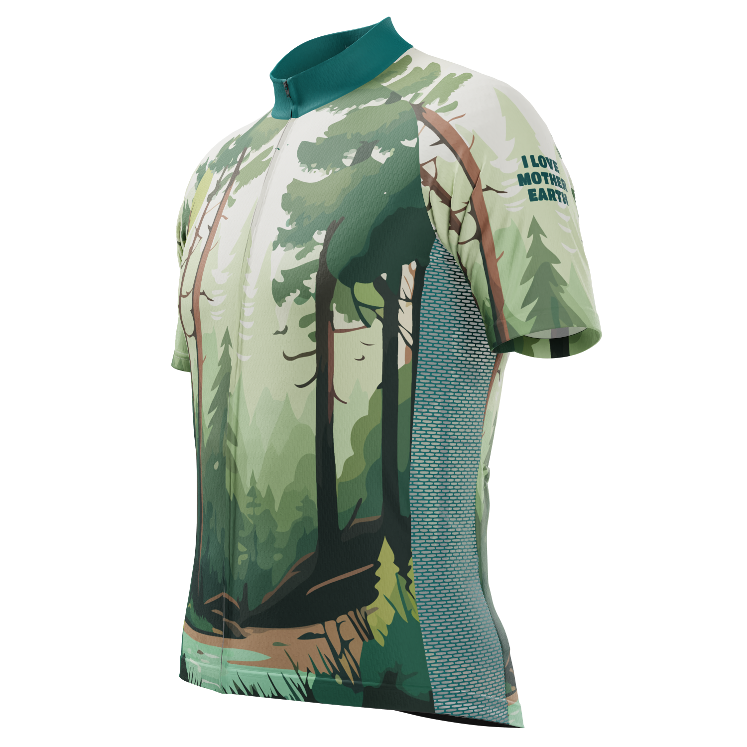 Men's I Love Mother Earth Short Sleeve Cycling Jersey