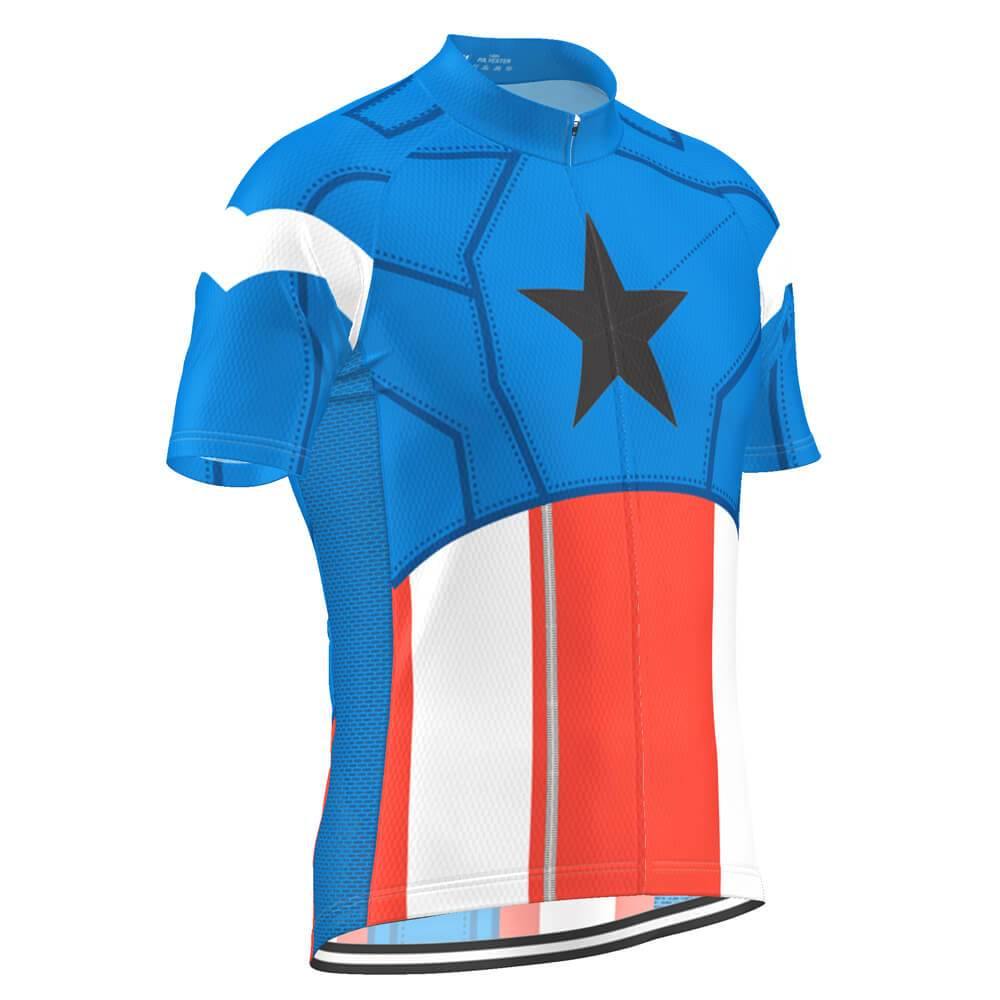 Men's The Captain USA Flag Short Sleeve Cycling Jersey-OCG Originals-Online Cycling Gear Australia