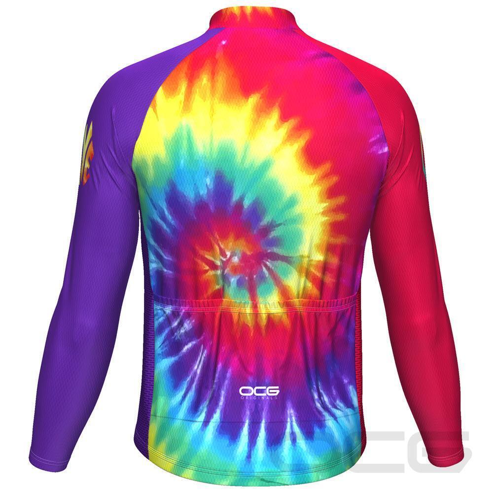 Men's Tie Dye Long Sleeve Cycling Jersey-OCG Originals-Online Cycling Gear Australia