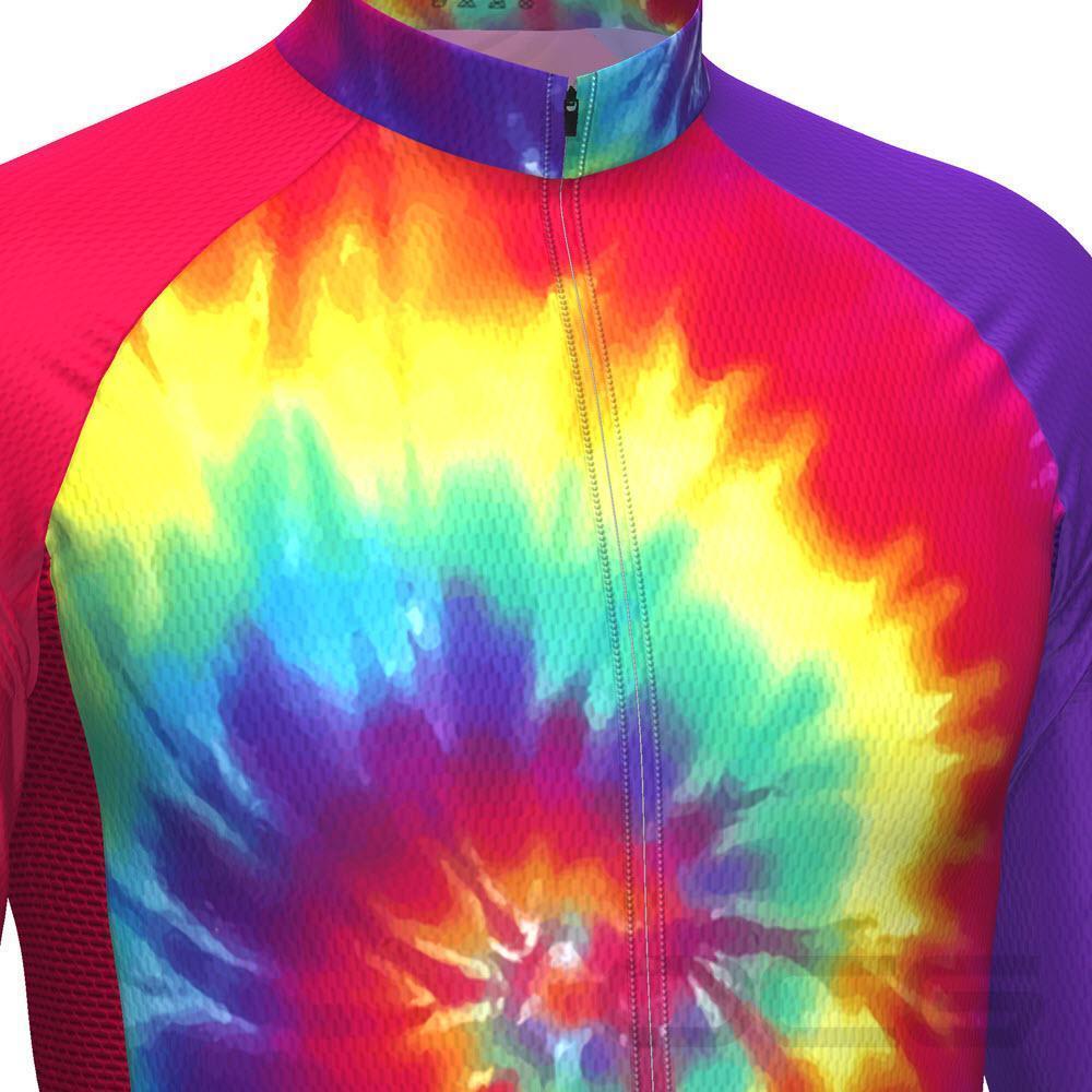 Men's Tie Dye Long Sleeve Cycling Jersey-OCG Originals-Online Cycling Gear Australia