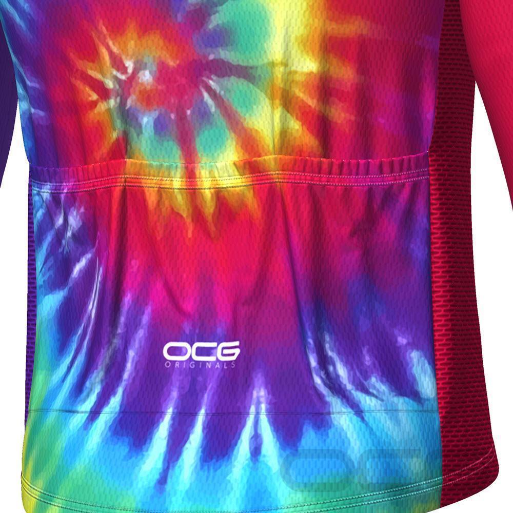 Men's Tie Dye Long Sleeve Cycling Jersey-OCG Originals-Online Cycling Gear Australia