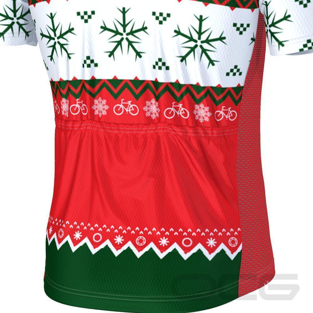 Men's Ugly Christmas Sweater Short Sleeve Cycling Jersey-Online Cycling Gear Australia-Online Cycling Gear Australia