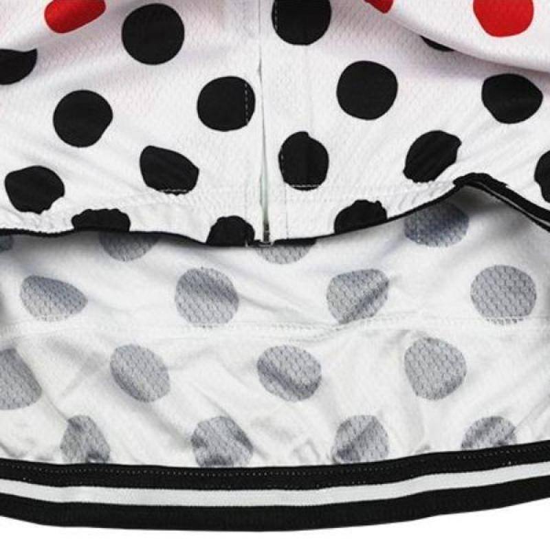 Men's White Polka Dot Short Sleeve Cycling Jersey-Online Cycling Gear Australia-Online Cycling Gear Australia