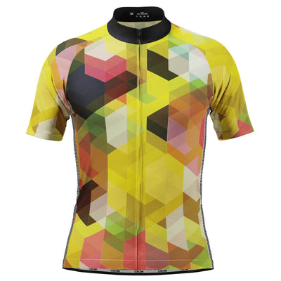 Men's High Viz Mosaic Short Sleeve Cycling Jersey