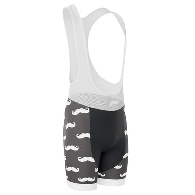 Men's Hairy Mustache Gel Padded Cycling Bib