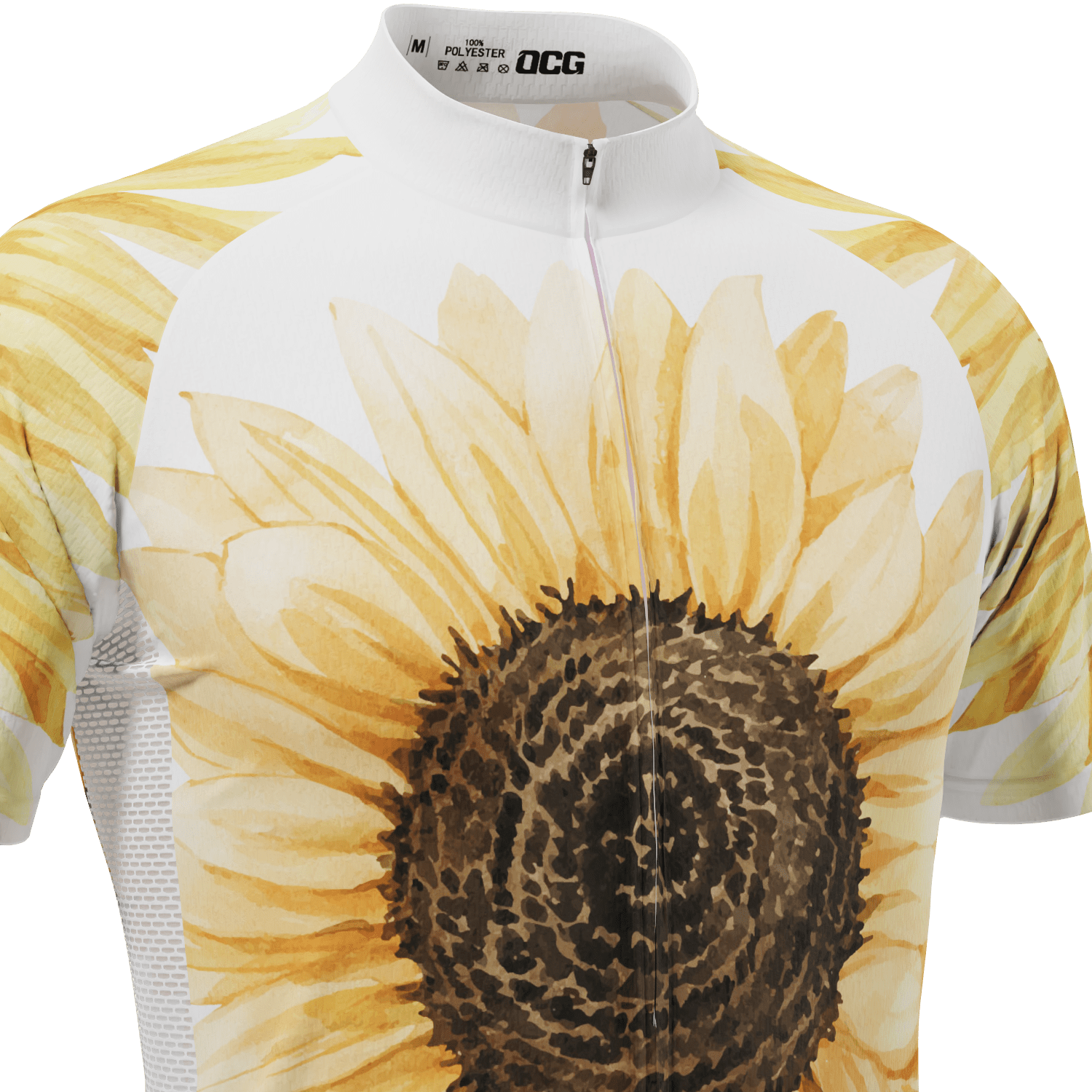 Men's Illustrated Sunflower Short Sleeve Cycling Jersey