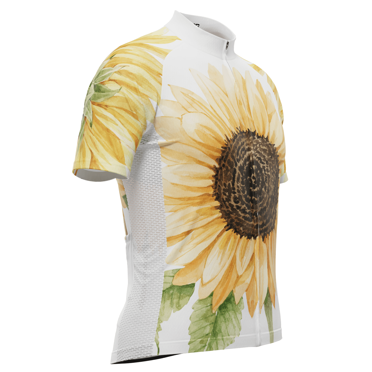 Men's Illustrated Sunflower Short Sleeve Cycling Jersey