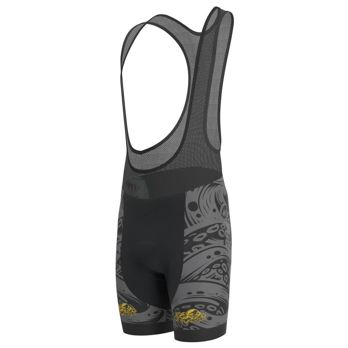 Men's The Black Octopus Gel Padded Cycling Bib