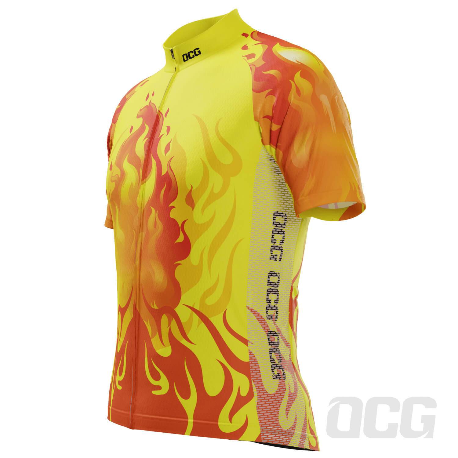 Men's On Fire Short Sleeve Cycling Jersey