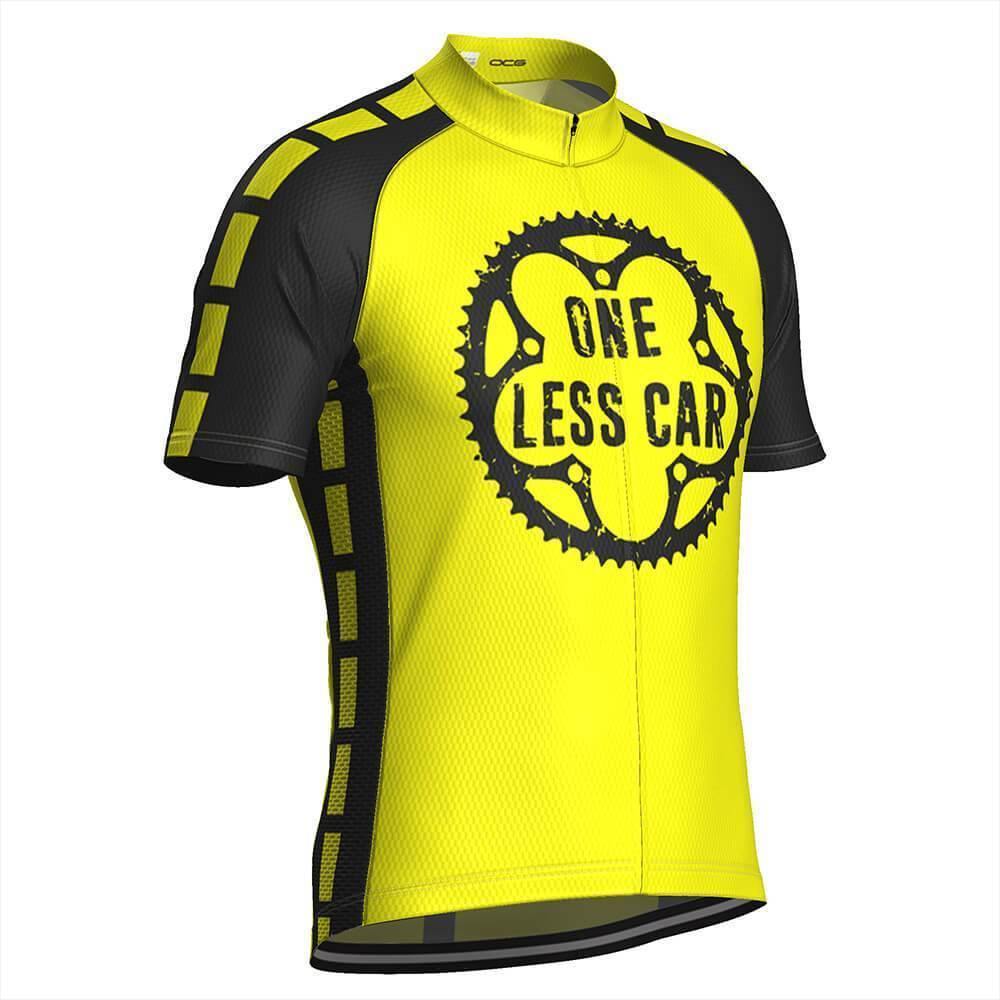 One Less Car High Viz Safety Cycling Jersey-OCG Originals-Online Cycling Gear Australia