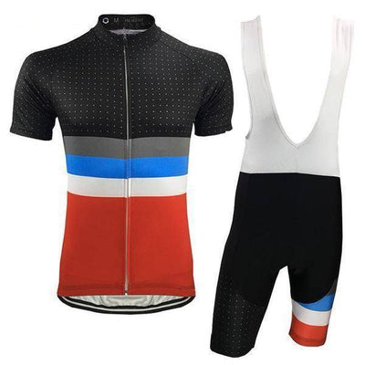 Orange Tri-Stripe Polka Dot Cycling Kit-Online Cycling Gear Australia-Online Cycling Gear Australia
