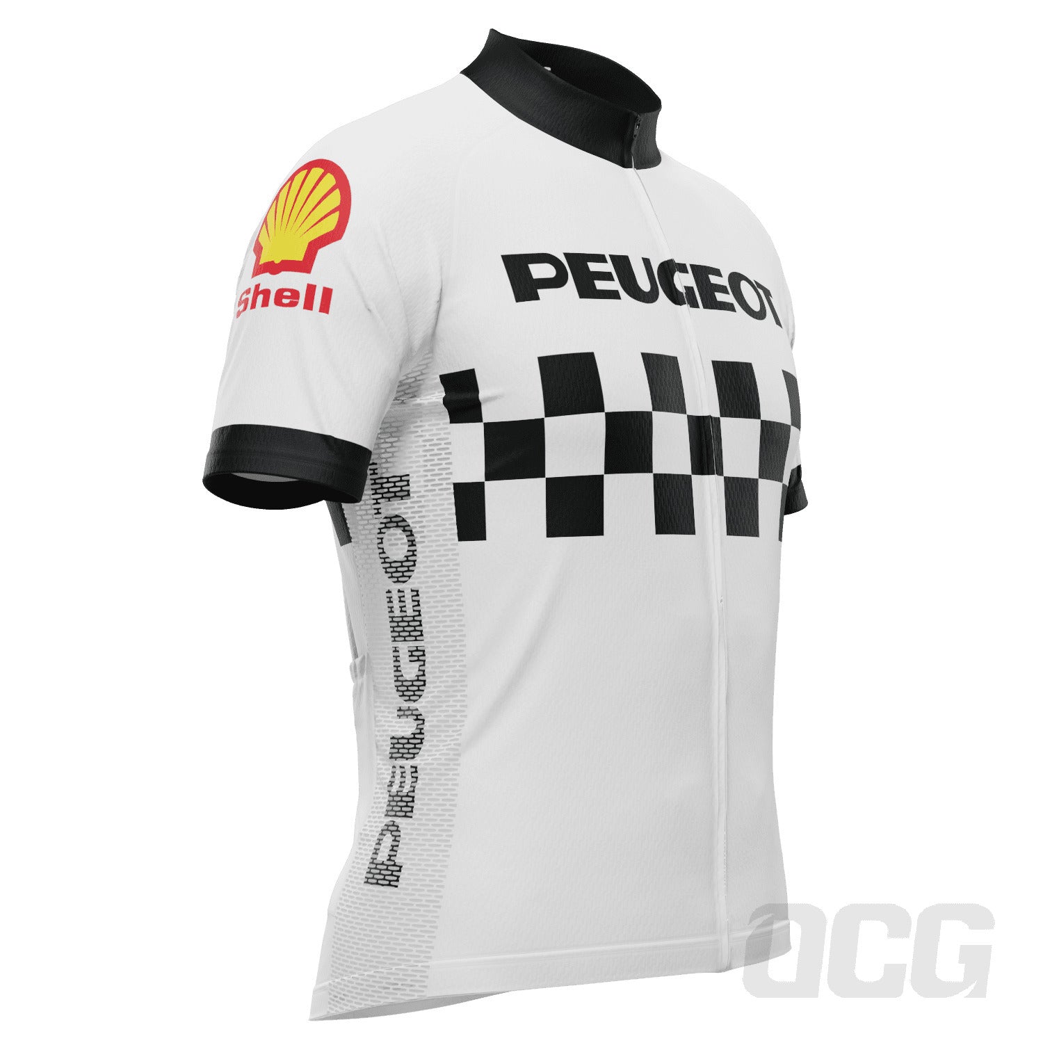 Mens Peugeot Shell Retro1983 Short Sleeve Cycling Jersey