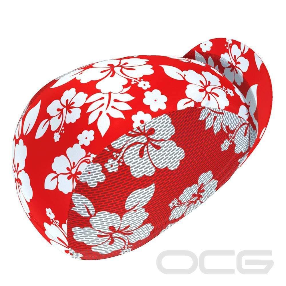 Red Hawaiian Hibiscus Quick-Dry Cycling Cap-OCG Originals-Online Cycling Gear Australia