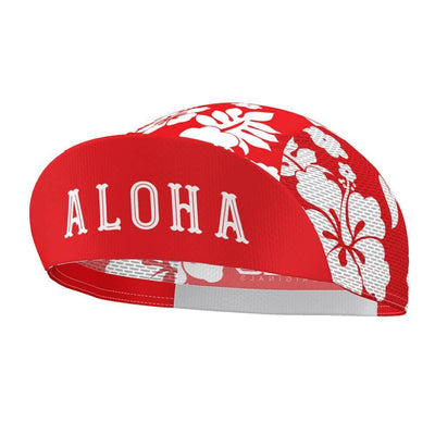Red Hawaiian Hibiscus Quick-Dry Cycling Cap-OCG Originals-Online Cycling Gear Australia