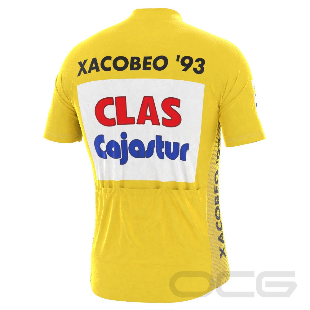Men's Retro 1992 Clas-Cajastur Short Sleeve Cycling Jersey