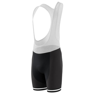 Men's Retro Four Stripe Black Gel Padded Cycling Bib-Tights