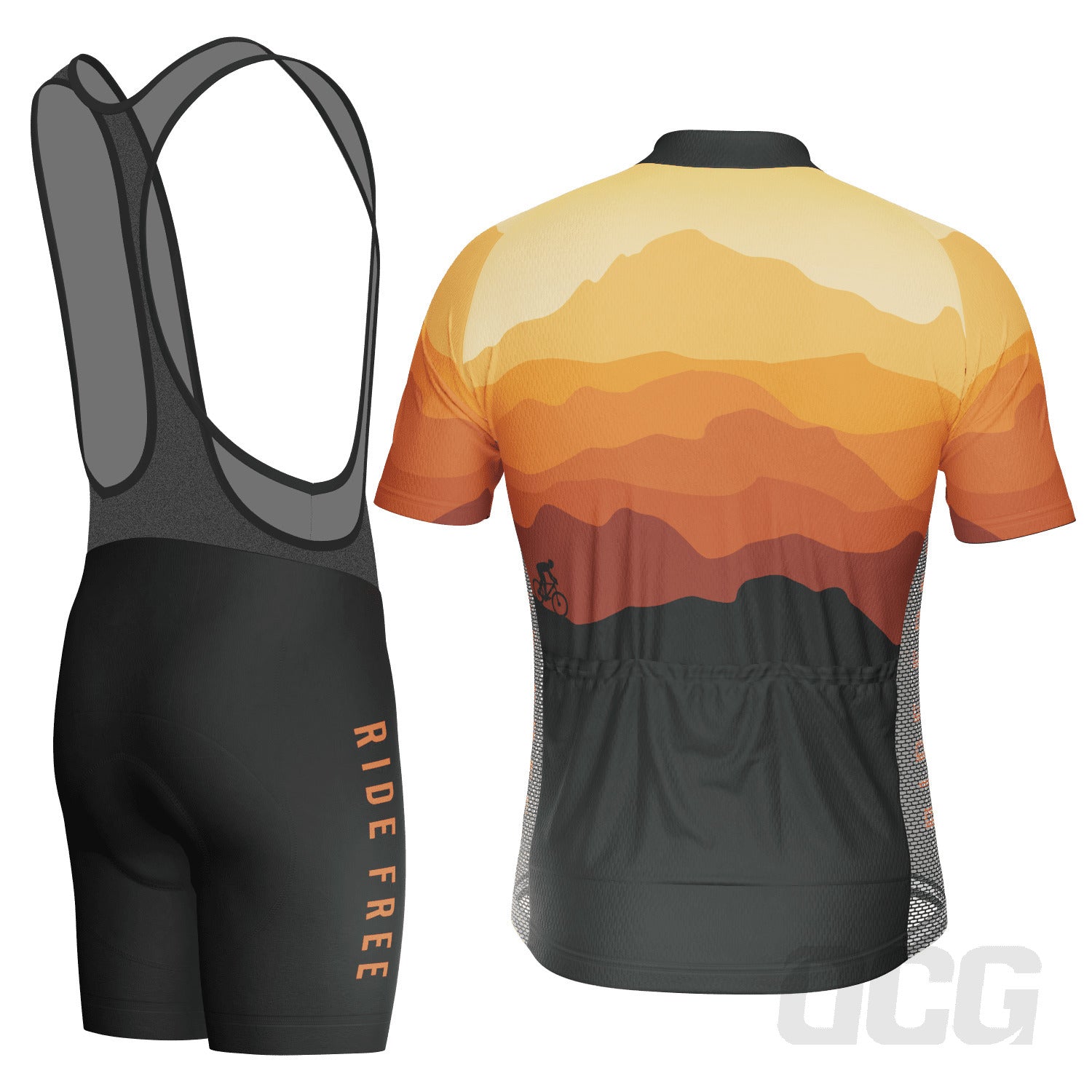 Men's Ride Free Sunset Short Sleeve Cycling Kit