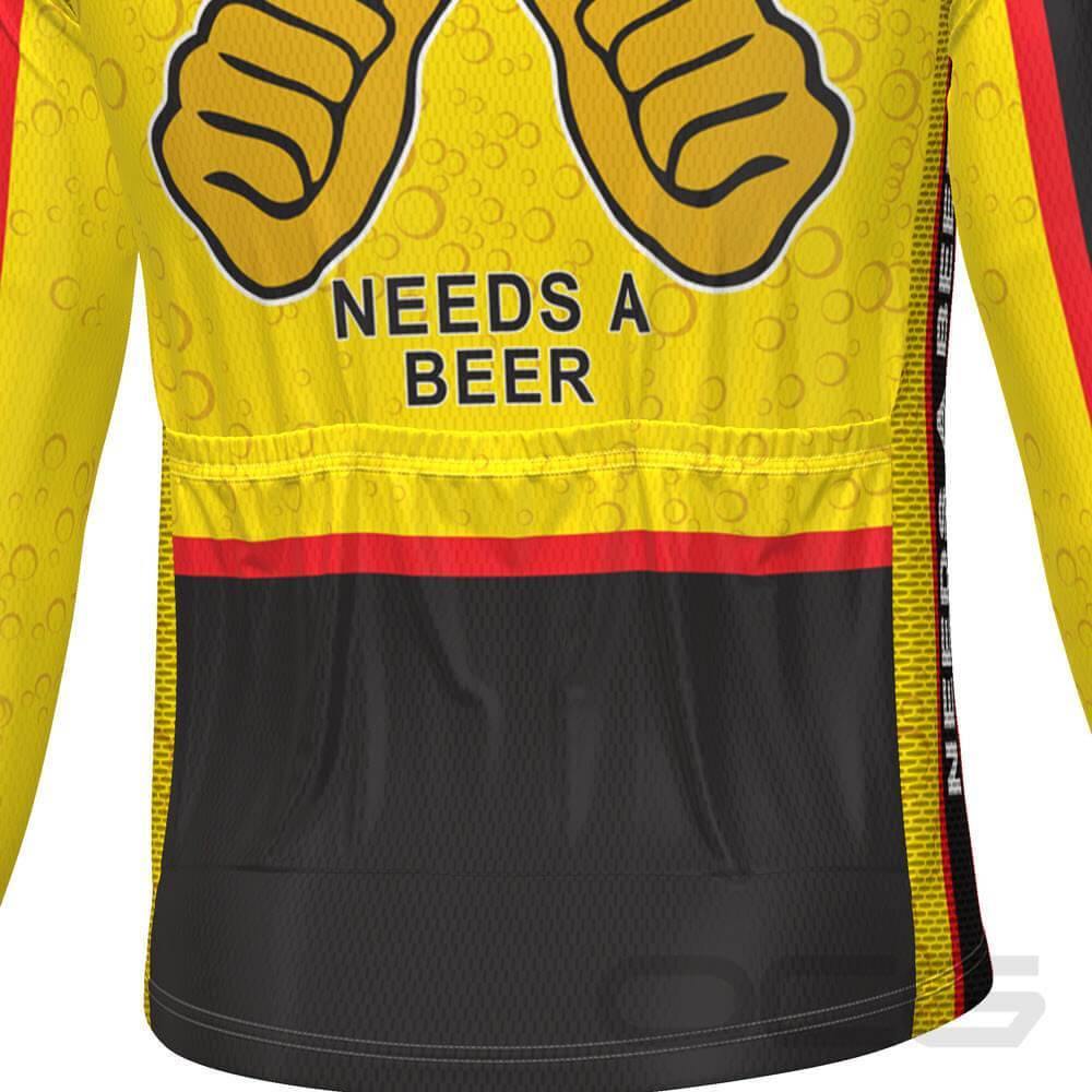 This Guy Needs a Beer Long Sleeve Cycling Jersey-Online Cycling Gear Australia-Online Cycling Gear Australia