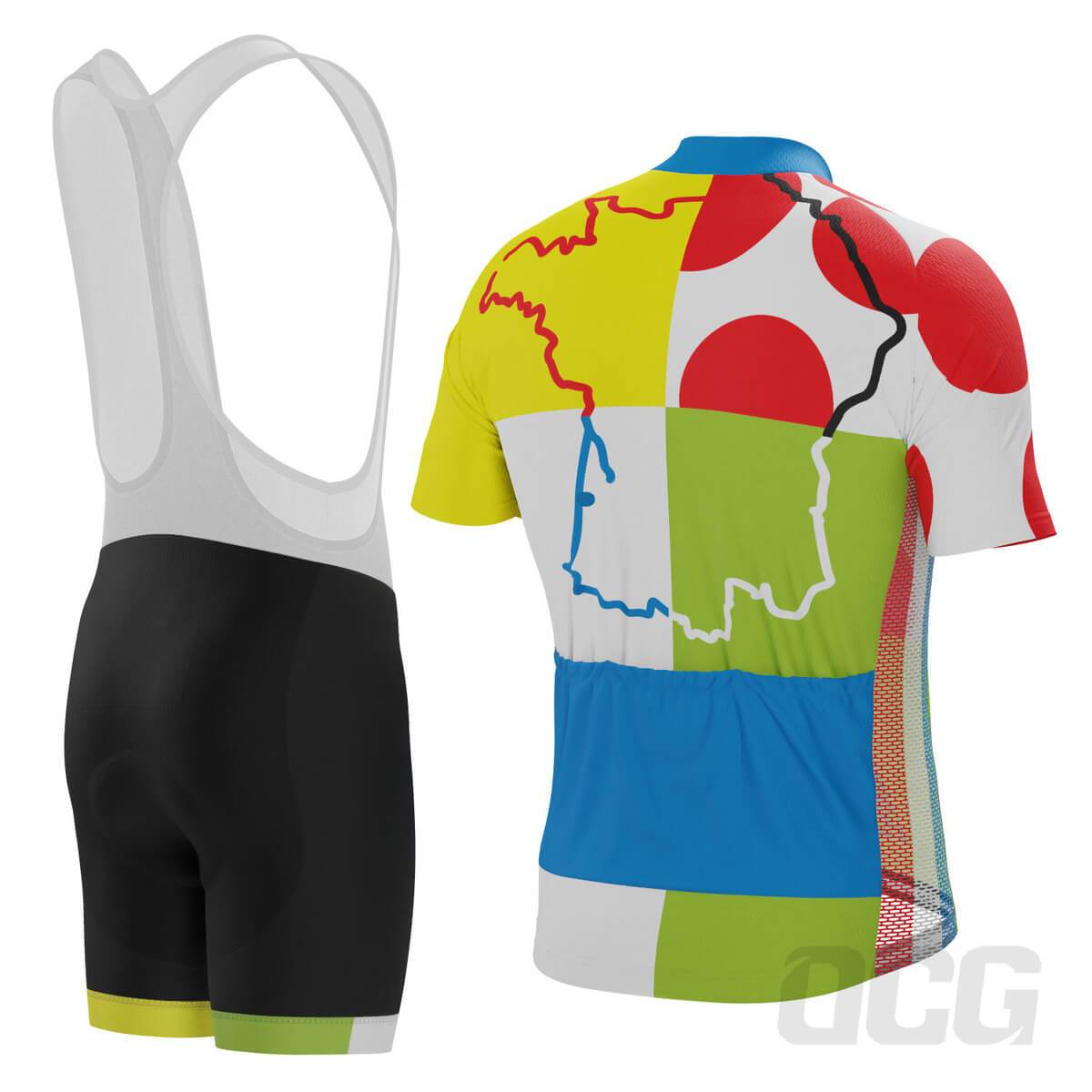 Men's Tour de France Leaders KOM Sprinters Short Sleeve Cycling Kit