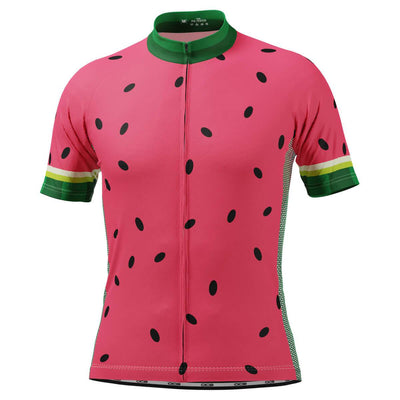 Men's Watermelon Fruit Short Sleeve Cycling Jersey