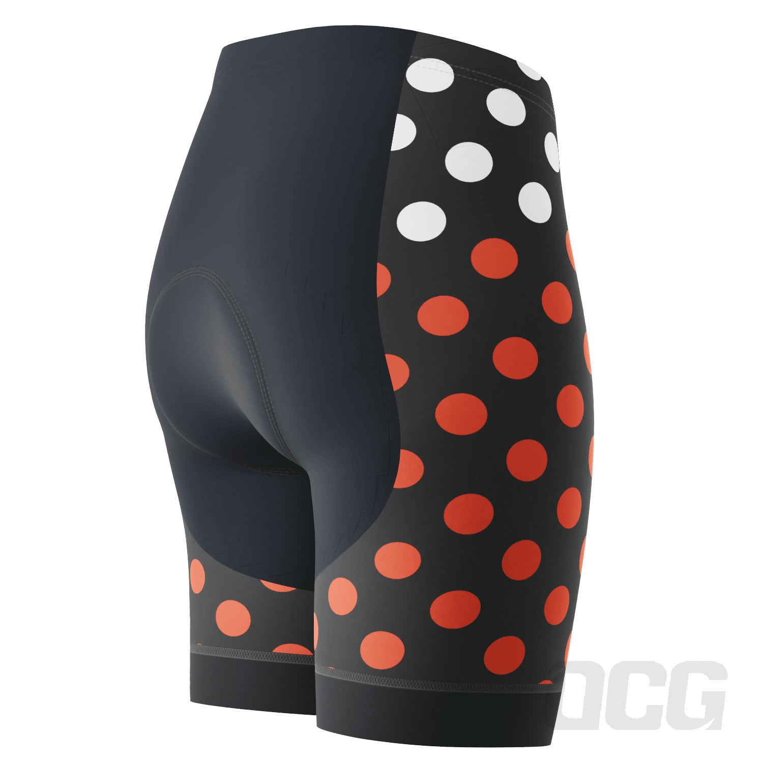 Women's White Polka Dot Pro-Band Cycling Shorts