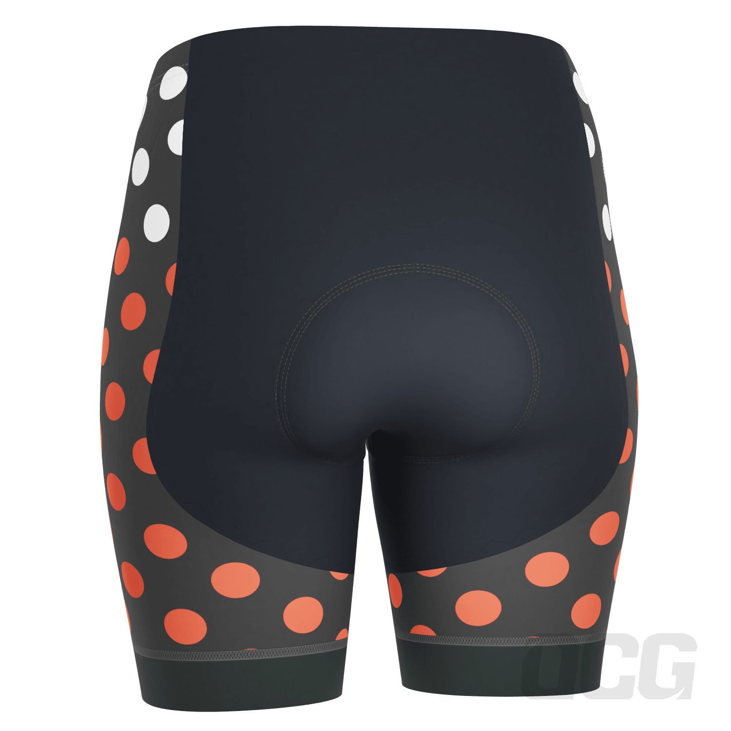 Women's White Polka Dot Pro-Band Cycling Shorts