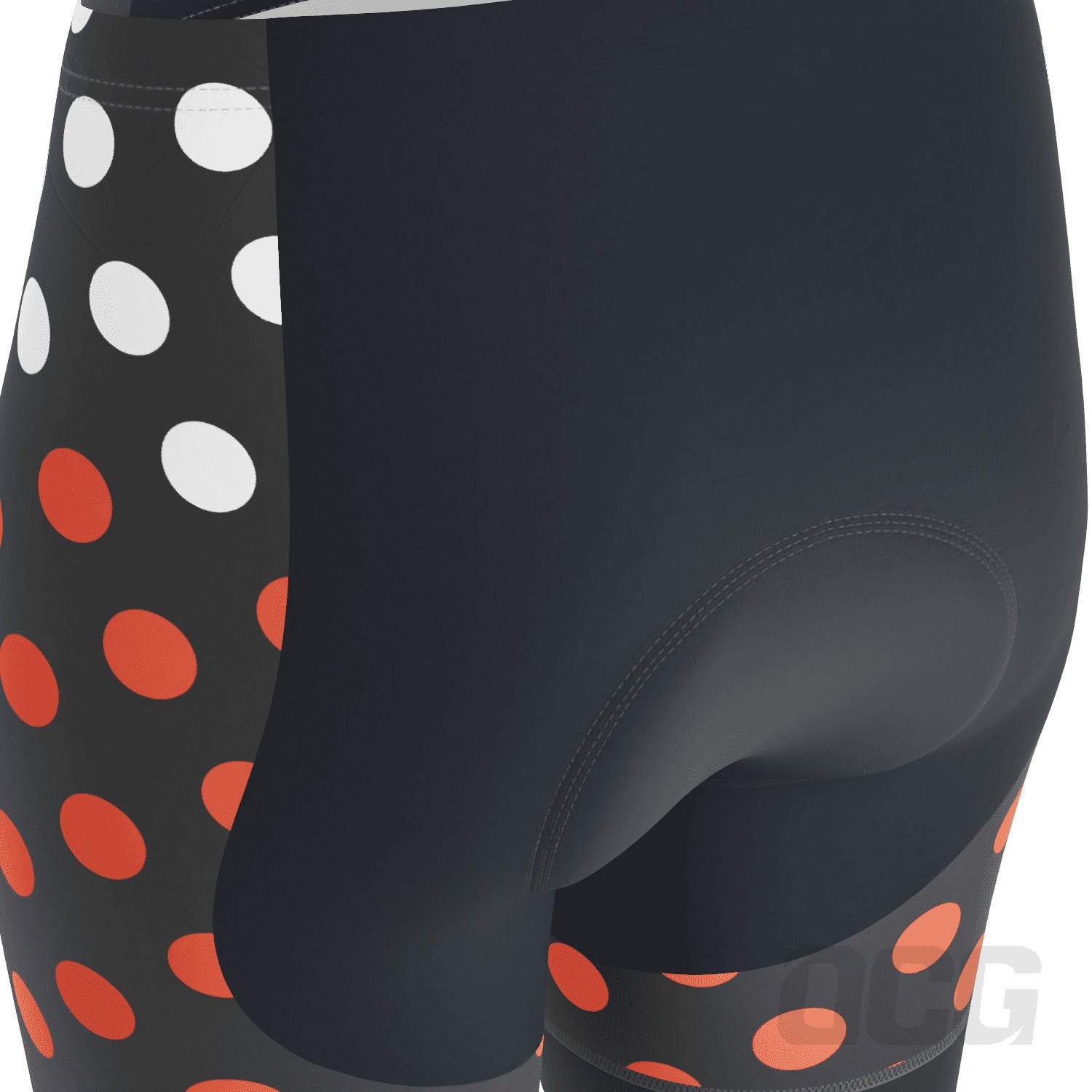 Women's White Polka Dot Pro-Band Cycling Shorts