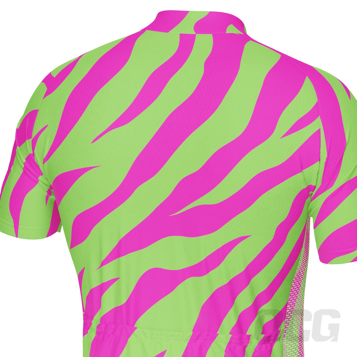 Men's Green & Pink Tiger Print 2 Piece Cycling Kit