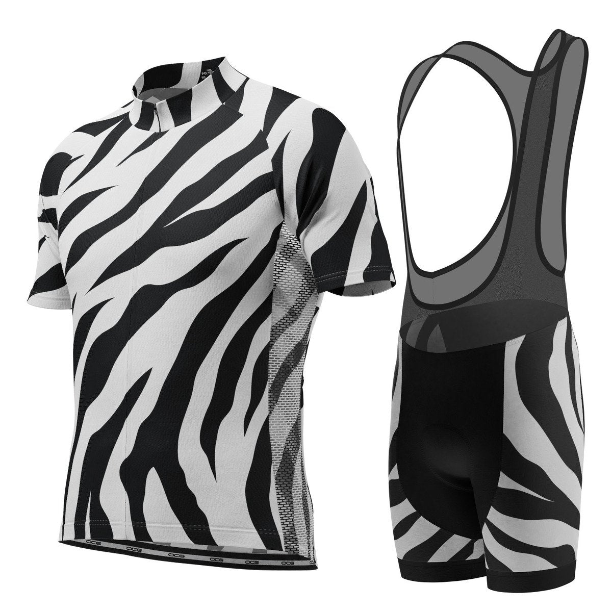 Men's White Tiger Short Sleeve Cycling Kit