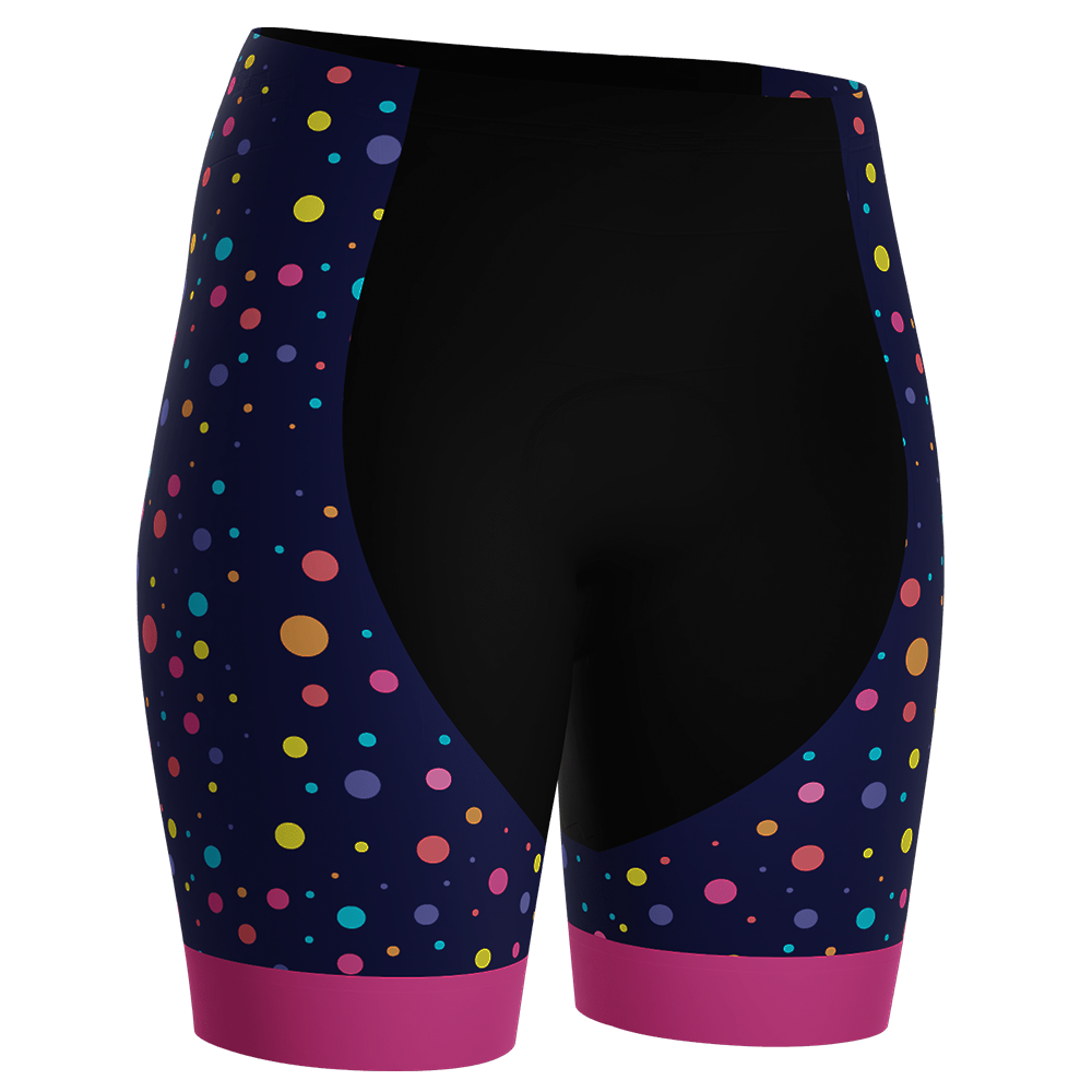 Women's Rainbow Polka Dot Short Sleeve Cycling Kit