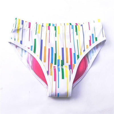 Women's Rainbow Striped Padded Cycling Underwear By Online Cycling Gear