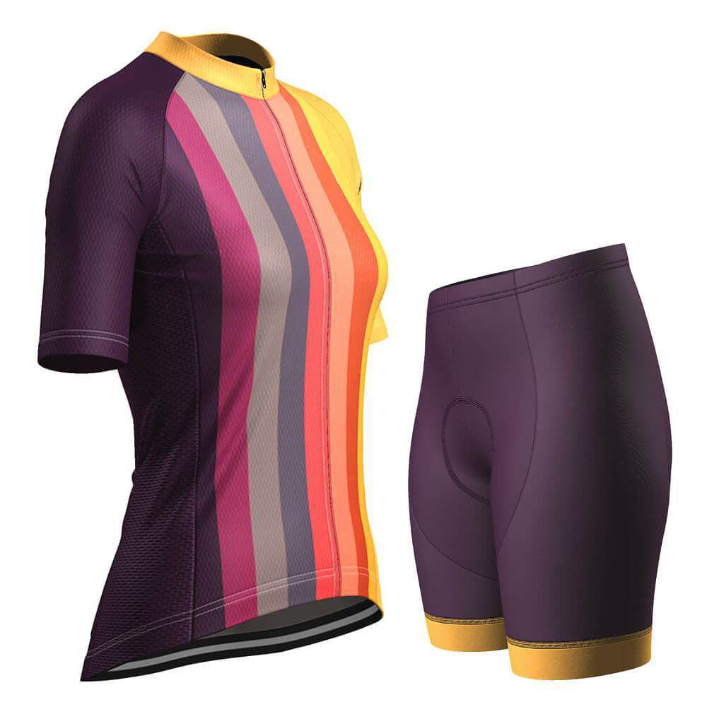Women's Sunburnt Rainbow Pro-Band Cycling Kit