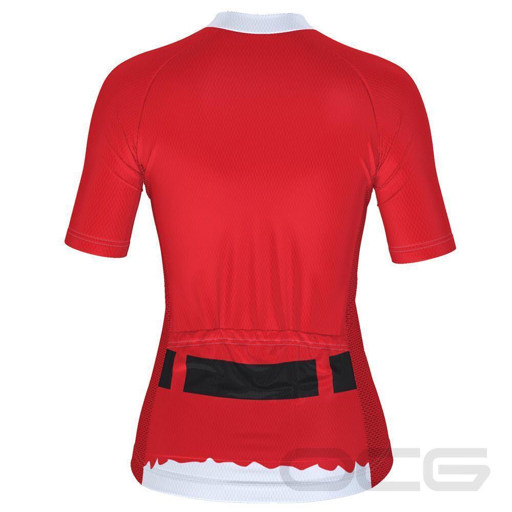 Women's Bearded Santa Short Sleeve Cycling Jersey-Online Cycling Gear Australia-Online Cycling Gear Australia