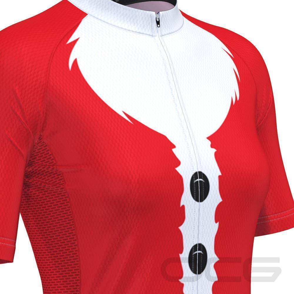 Women's Bearded Santa Short Sleeve Cycling Jersey-Online Cycling Gear Australia-Online Cycling Gear Australia