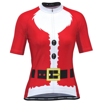 Women's Bearded Santa Short Sleeve Cycling Jersey-Online Cycling Gear Australia-Online Cycling Gear Australia