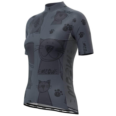 Women's Cat Meow Short Sleeve Cycling Jersey-OCG Originals-Online Cycling Gear Australia