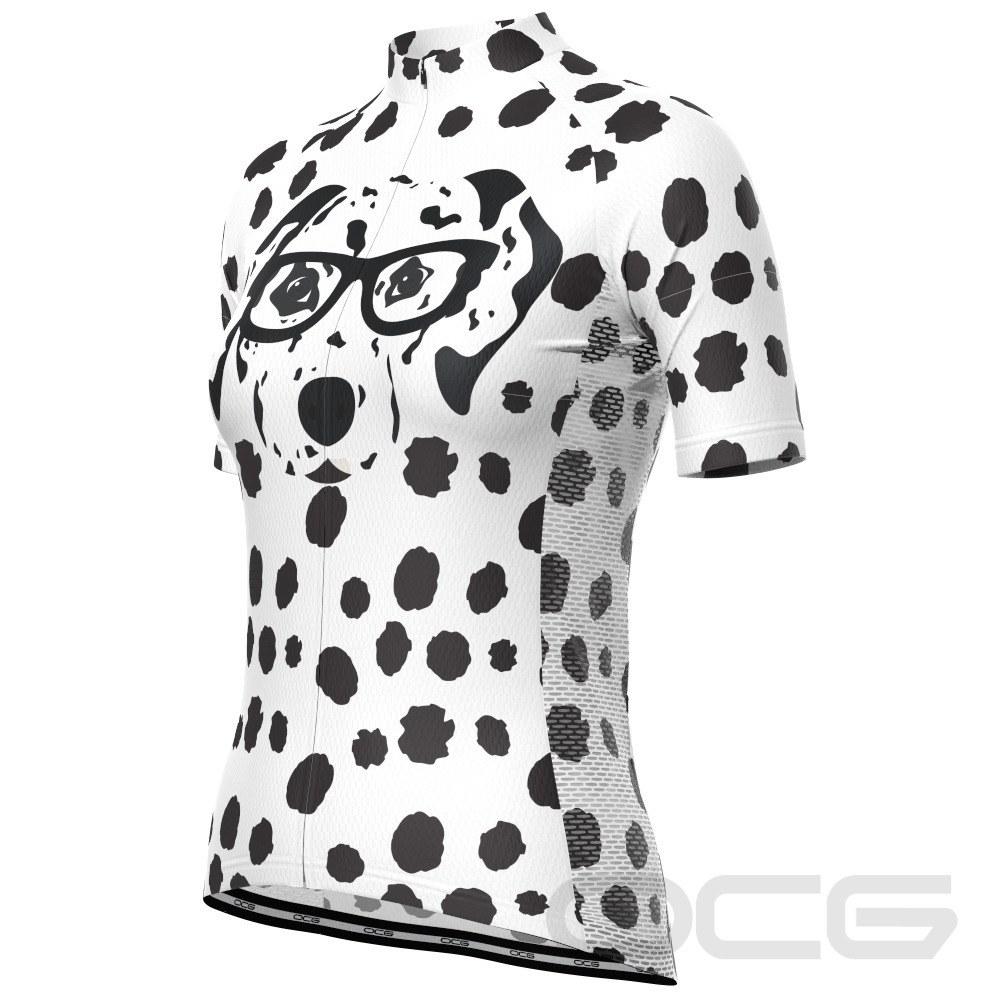 Women's Dalmatian Dog Short Sleeve Cycling Jersey-OCG Originals-Online Cycling Gear Australia
