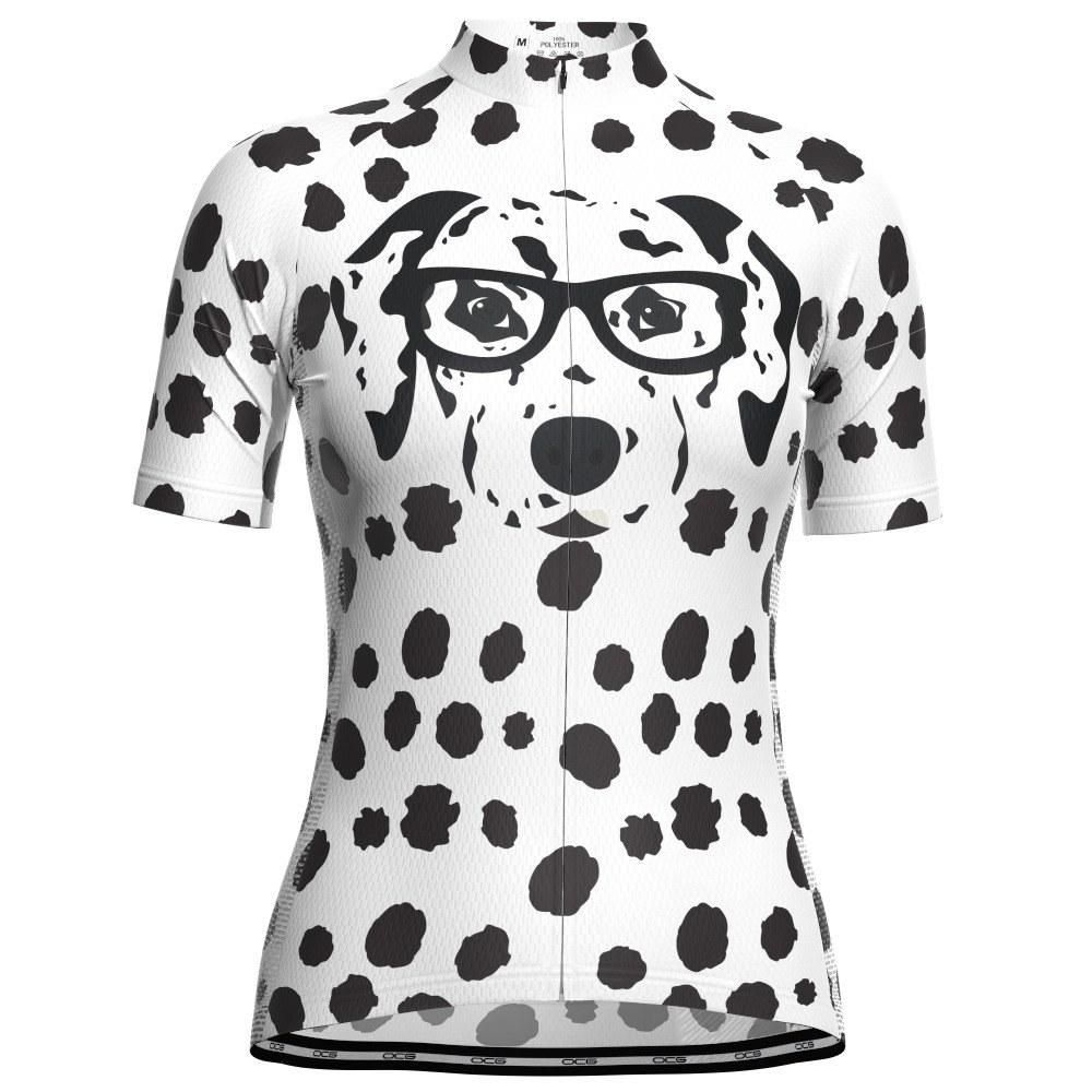 Women's Dalmatian Dog Short Sleeve Cycling Jersey-OCG Originals-Online Cycling Gear Australia