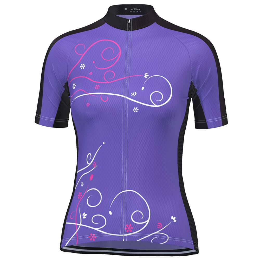 Women's Floral Swirl Fashion Cycling Jersey-Online Cycling Gear Australia-Online Cycling Gear Australia