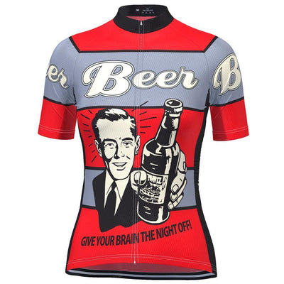 Women's Give Your Brain The Night Off Beer Cycling Jersey-Online Cycling Gear Australia-Online Cycling Gear Australia