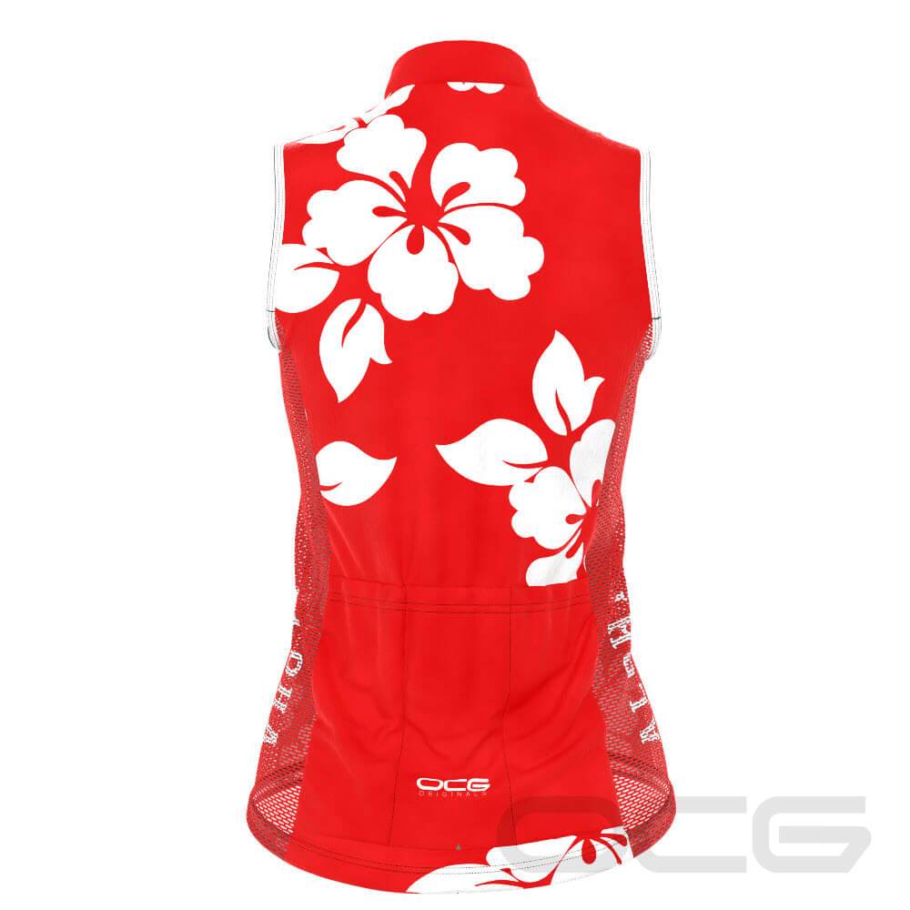 Women's Hawaiian Aloha Floral Sleeveless Cycling Jersey-OCG Originals-Online Cycling Gear Australia