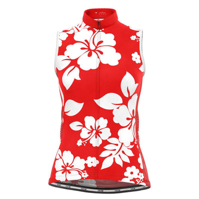 Women's Hawaiian Aloha Floral Sleeveless Cycling Jersey-OCG Originals-Online Cycling Gear Australia